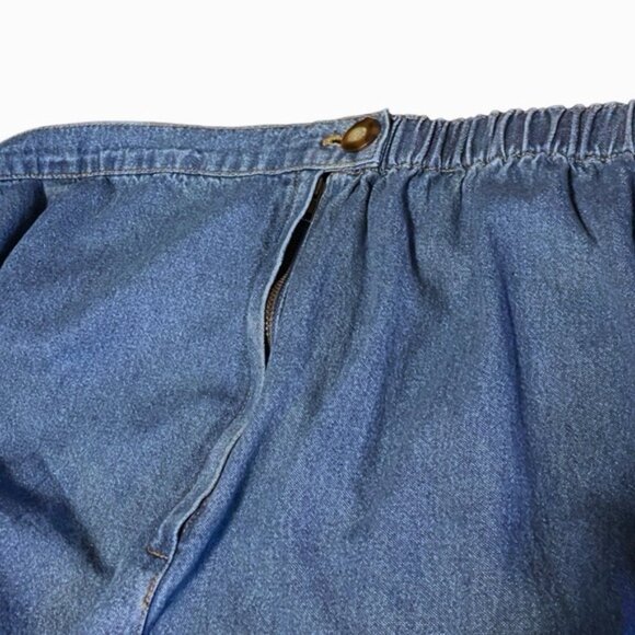 Plus Size Denim Maxi Skirt Coastal Cowgirl Country Western Boho Prairie Sz 1X - Picture 3 of 11